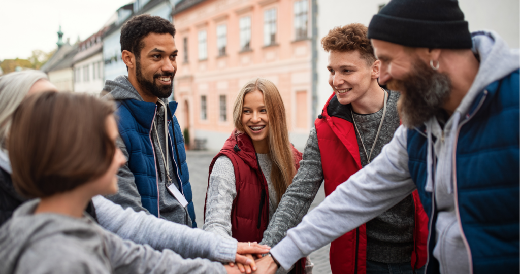 Group of smiling people
